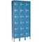 Global Industrial Six Tier Locker, 12x12x12, 18 Door, Unassembled, Blue 652055BL - alternate 1